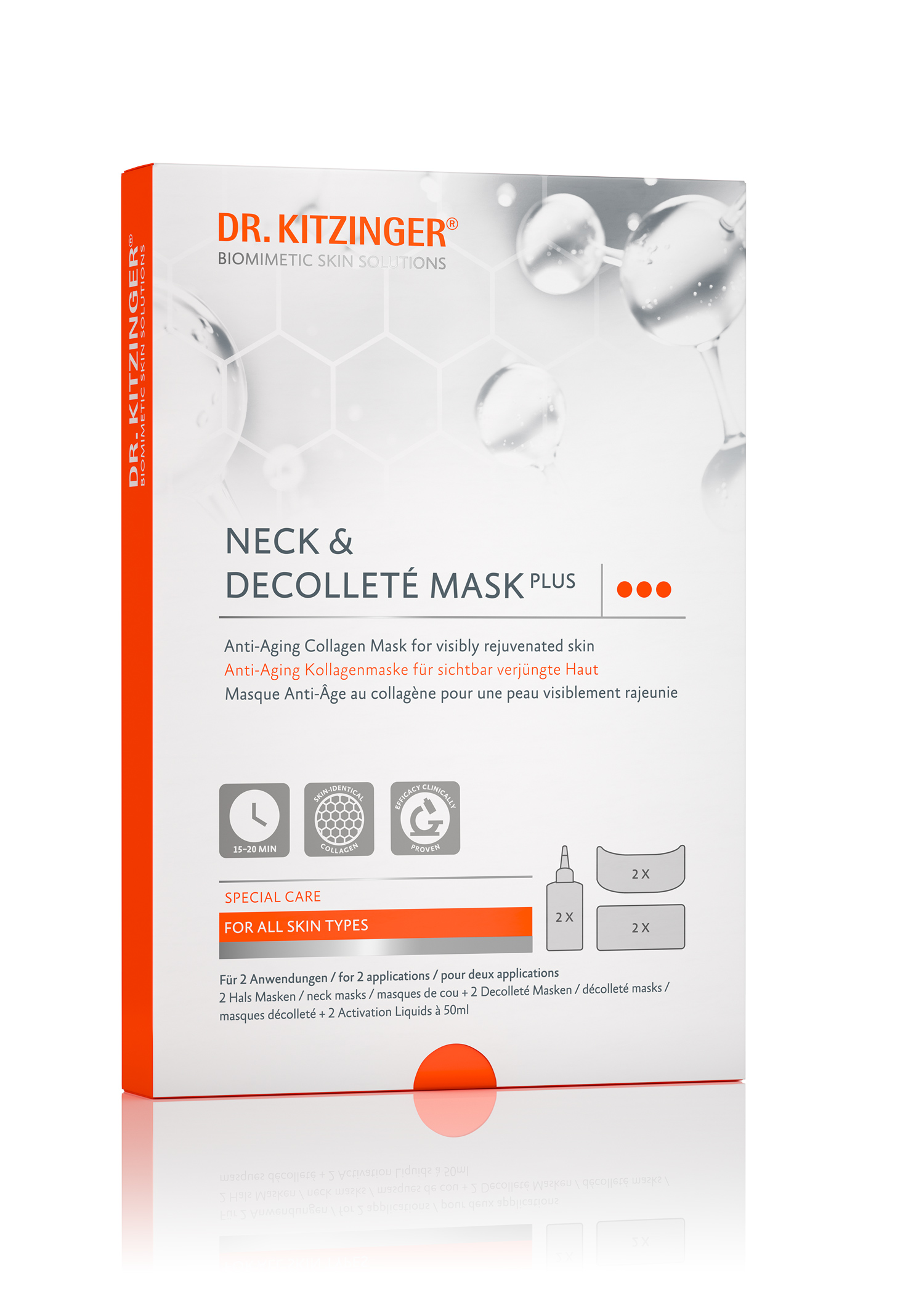 Neck-Decollete-maske Dr. Kitzinger - Neck & Decolleté Mask - Hals und Dekolleté Maske 2 Stück