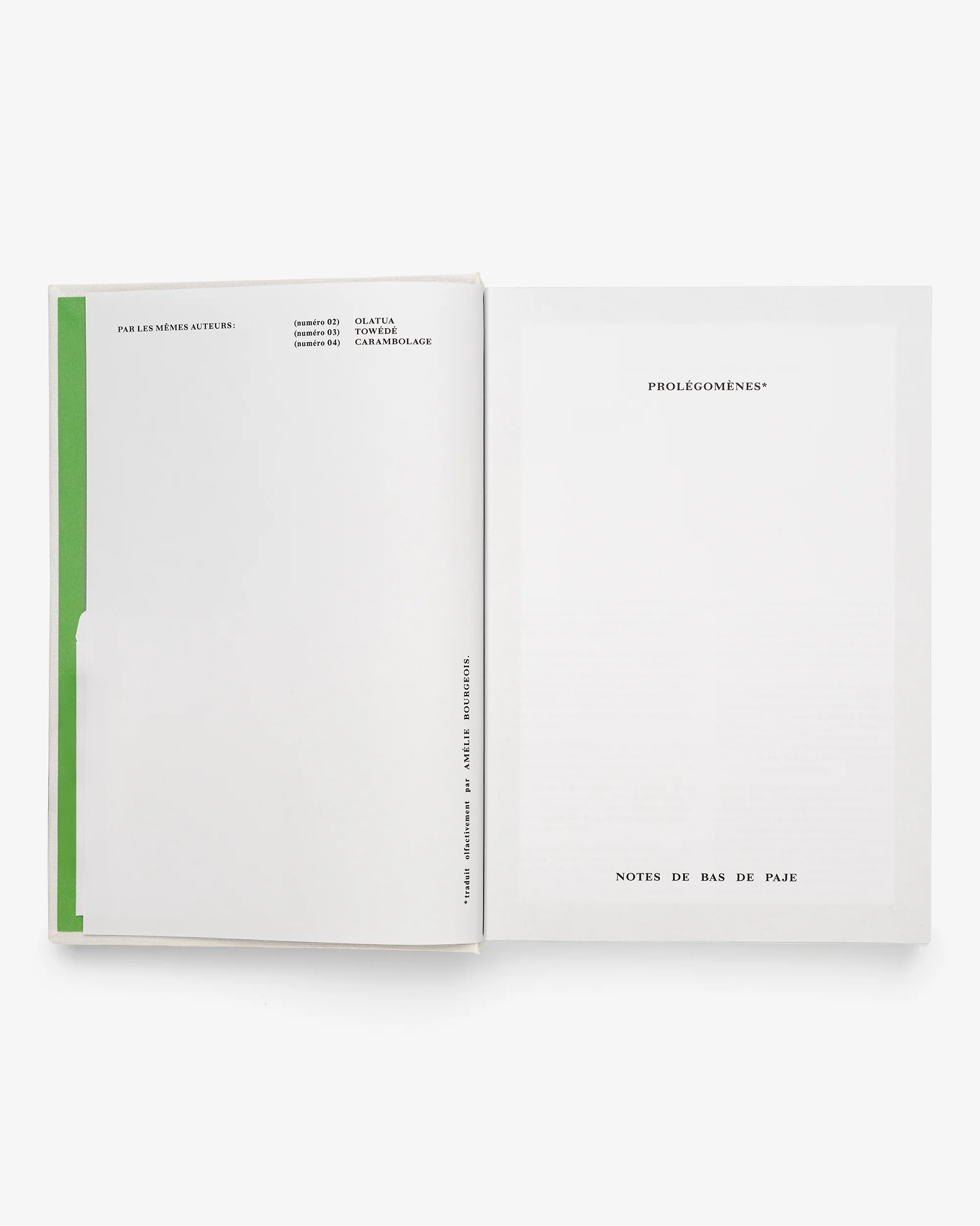 Notes De Bas De Paje - Prolégomènes - Extrait de Parfum