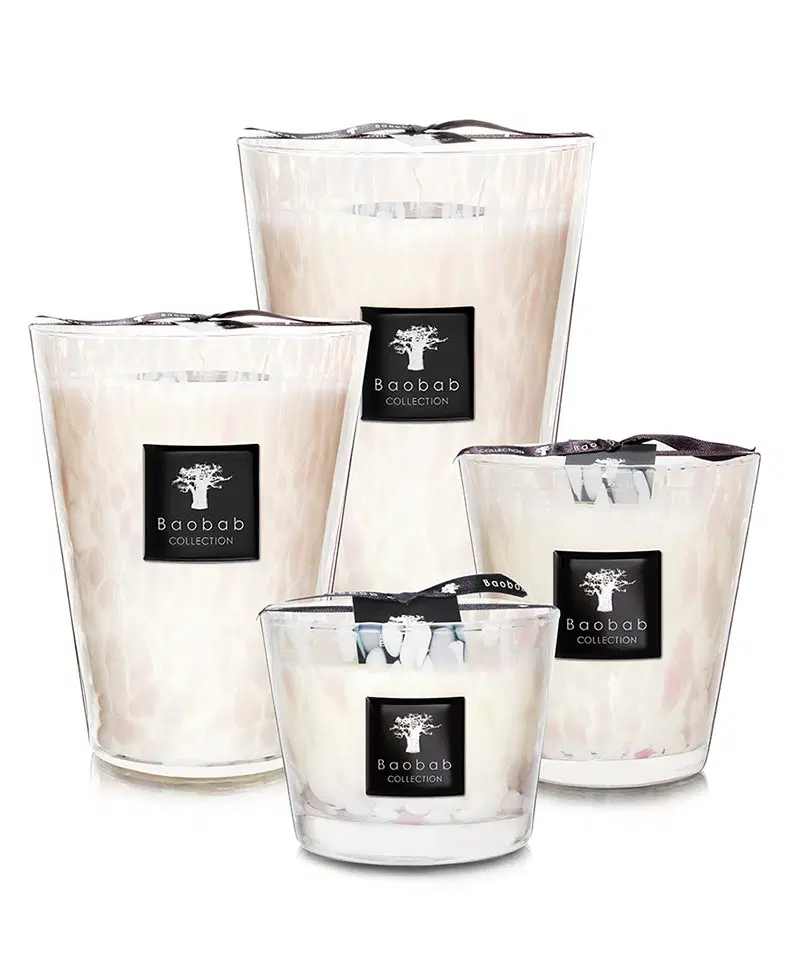 Baobab - White - Duftkerzen Pearls Collection